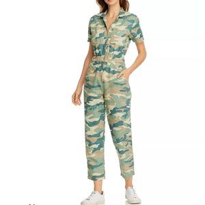 MOTHER Camo Print Ankle Jumpsuit